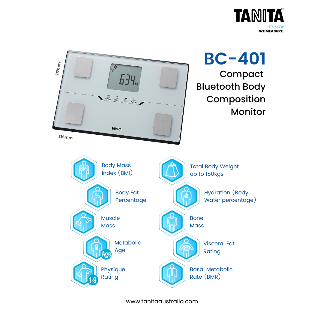 Tanita BC-401 Compact Bluetooth Body Composition Monitor